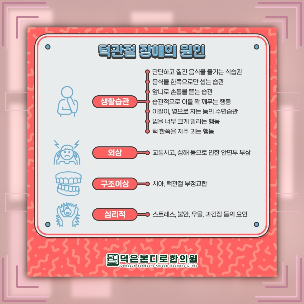 귀밑에서 들리는 불편한 소리, 턱관절장애 알아보기
